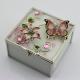 Shinny Gifts  Butterfly & Flower  Brass and Glass Jewelry Box
