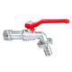 Red ISO 228 Cast Iron Ball Valve Zinc Bibcock NPT BSP