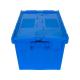 Customized Color Attached Lid Crate for Travel Storage Stackable Plastic Moving Crate