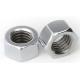 M12 Hexagon Lock Nut 1.75mm Pitch Coarse Thread Electroplating White Zinc​ Thickness 7mm