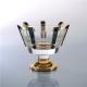 Inlaid Golden Hardware Clear Crystal Bowl Exquisite  Luxury Home Accessories