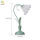 E27 Green Flower Glass Table Lamp Ceramic Lamp Holder