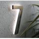 Silver Brush Metal House Door Numbers And Letters Halo Lighting
