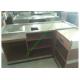 Coffee Bar And Supermarket Checkout Counter Table / Metal Cash Wrap Counter