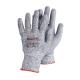 Modelo Number PU-D131 Grey 13G Seamless Knitted Cut Resistant HPPE Gloves with PU Coating