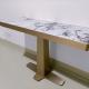 Cross Line Metal Marble Top Console Table 760mm Height Stainless Steel Base