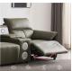 First Layer Cowhide Three-Seat Functional Dark Green Sofa Living Room Leather Art Furniture Electric Sofa Combination