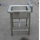 Brushed Stainless Steel Display Racks Undermount Single Bowl With Drainboard