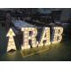 Stainless Steel 3D LED Acrylic Signage , Outdoor Lighted Letters For Buildings