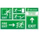 Rectangle Photoluminescent Safety Exit Sign For Office Buildings