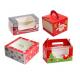 Collapsible Christmas Take Out Gift Boxes Offset Printing Environmental Friendly