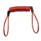 1.5mm Core Fall Protection Coiled Lanyard Cord For Helmet Safe