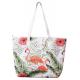 Polyester Large Beach Bag Tote Unisex Fashion With PU Handle