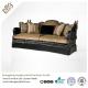 American Style Brown Leather Hotel Room Sofa Wood Frame With Seat Cushion Upholstered