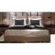 Comfortable Matte Fabric Hotel Bed 1800 Х2000mm Solid Wood Frame