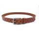 Genuine 3.0cm Embossed Leather Belt With Alloy Pin Buckle