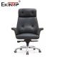 Business Style Black Office Leather Chair Metal Leg with Wheels