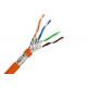 0 . 57MM Cat 7 Network Cable , Bare Copper Conductor SFTP Cat7 Cable