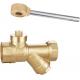1603 Magnetic Lockable Brass Ball Valve DN20 DN25 DN32 with Square Patterned Stemhead & Built-in Filter Function