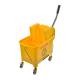 Commercial 19L Yellow Mop Bucket With Wringer With Steel Handle