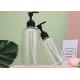 Refillable ISO9001 Flat PET Pump Bottle 300ml 700ml Dispensing Lotions Shampoos