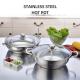 Wholesale Food Grade Stainless Steel Cookware Pot Induction Cooker Soup Pot Stainless Steel Cooking Pot