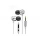 Workout Use Metallic Earbuds With Mic 3 . 5MM StereoPlug 32Ohm Impedance