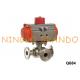 L T Pattern 3 Way Tri Clamp Ball Valve With Pneumatic Actuator