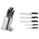 Top quality 5PCS kitchen knife set with ABS forged handle in stianless steel knife stand