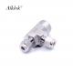 Forged Stainless Steel Tube Fittings For Tee Connecting With NPT Female Thread