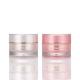 Pink Luxury Body Butter Packaging Cream Jar Skincare Scrub With Screw Cap Gold Rim Cosmetic Container