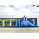 Giant Crazy Inflatable Obstacle Race Blue Color For Kids And Adults