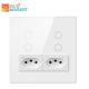 Glomarket Smart Wifi Brazil Standard Smart Home Tuya Smart 4 Gang Switch And Socket Wifi Smart Wall Socket Work With Alexa