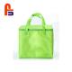 Recyclable Green Color Printing Insulated Cooler  For Lunch And Drink Fabric Shopping Bag