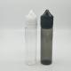 Squeezable 60ml Empty Drop Bottle Food Grade PET Transparent Black Plastic Bottle