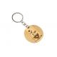 Bamboo Slice Cute Metal Keychain Round 32mm Flat Zinc Alloy