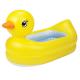 New arrival cute yellow animal duck design pvc inflatable swim bathtub for baby spa