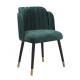 Velvet Accent Fabric Dining Room Chairs High Back With Arms For Guest Room