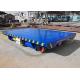 Bay to bay metal plate battery operated electric flat trailers on rails