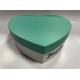 CMYK Rigid Gift Box Green Heart Shaped Cardboard Box Magnetic Closure
