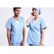 Anti Chlorine Medical Healthcare Scrubs Uniforms With Two Front Patch Pockets