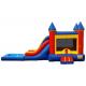Adult Children Giant Inflatable Outdoor Games / Inflatable Bouncer And Slide