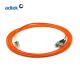 Flat 0.9mm 2.0mm 3.0mm OM2 Fiber Optic Jumper Cable Orange Color