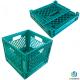 16 Quart Collapsible Milk Crate Stackable Foldable Plastic Crates For Vinyl Record And  Milk