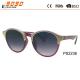 Sunglasses in fashionable round design,made of plastic ,suitable for men and women