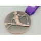 Triathlon Ribbon Medals Nickel Plated Die Struck For Decoration