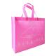 Foldable Pink 75gsm Polypropylene Non Woven Shopping Bags Shrink Resistant