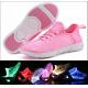 Pink Fiber Optic LED Shoes Full Screen Display Girls Light Up Sneakers