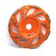 Orange Metal Bonded Diamond Grinding Wheel For Concrete / Masonry Surface Grinding