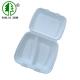 9inch X 7inch Bagasse Clamshell Box 2 Compartments Eco Friendly Clamshell Packaging